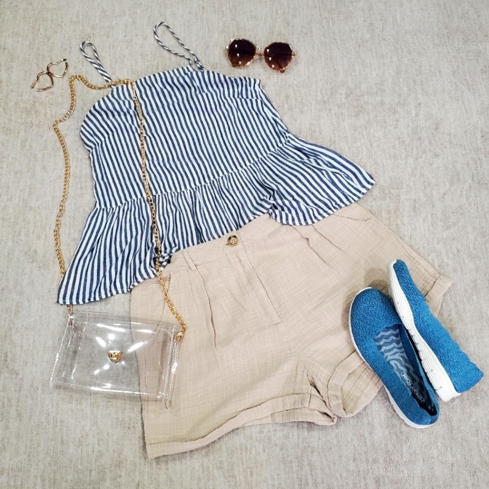 Sneakers Striped Blue Top.
